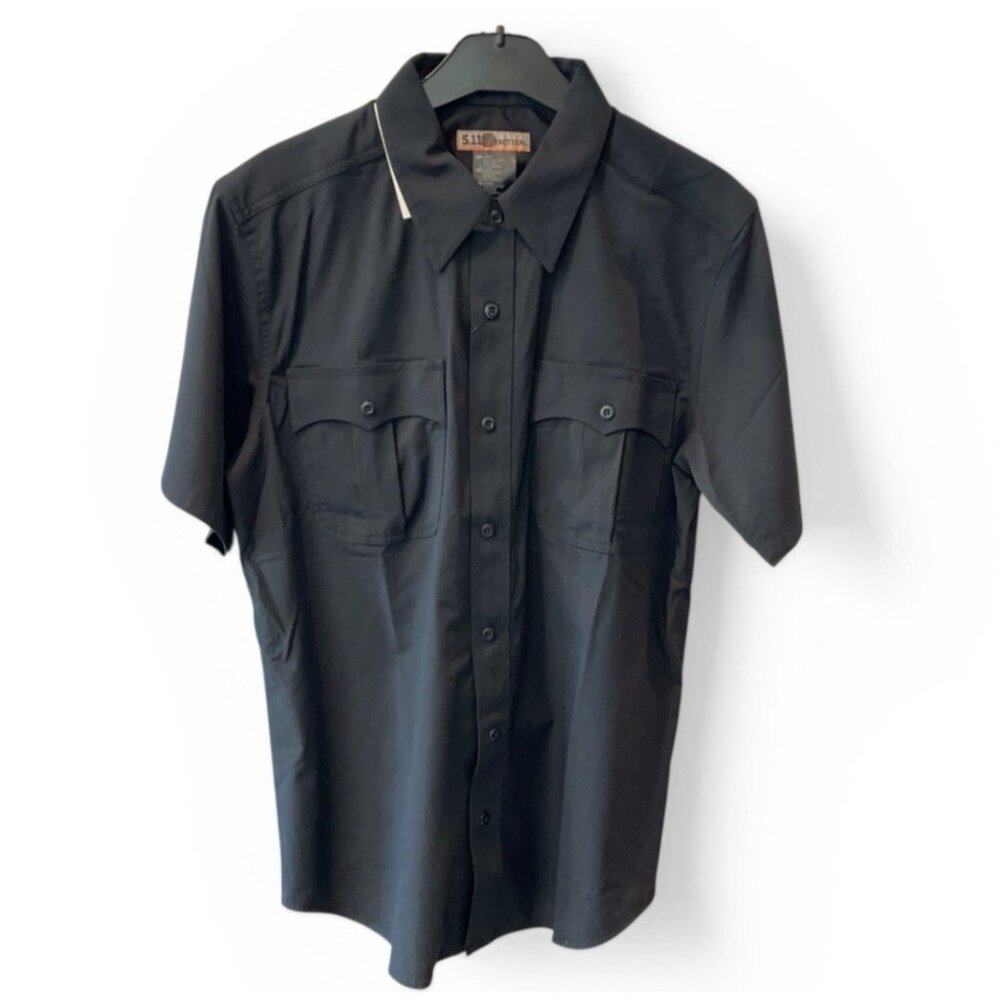 New 5.11 Tactical Navy PDU Class A Poly Wool Twill Shirt Zip Button Mens L